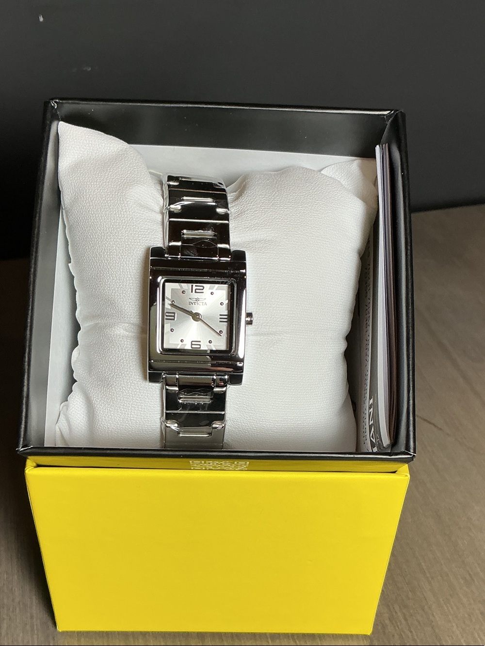 Invicta Silver-Tone Square Dial Men’s Watch - 70242.